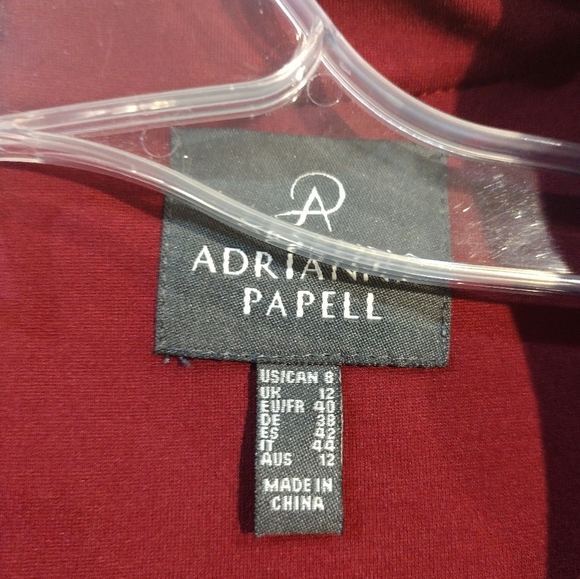 Adrianna Papell NWT A Line Marsalla Dress Size 8 Midi - Picture 6 of 7